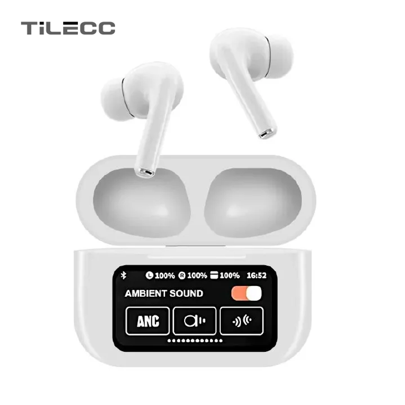 A9 Pro Wireless Bluetooth Earphones LED Touchscreen Earphones Noise Cancelling Earplugs