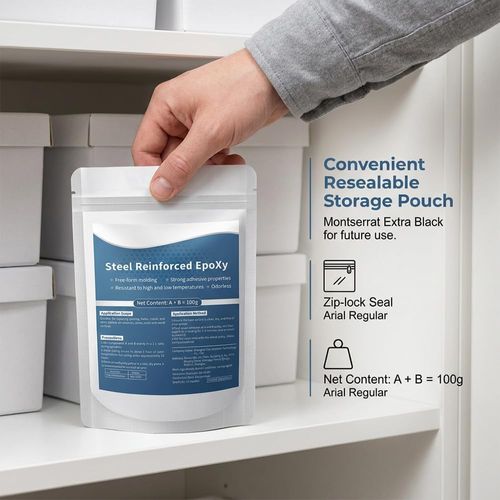 500g Steel Reinforced Epoxy Putty, Easy Operation, High Strength & Strong Adhesion, Excellent Restoration, Waterproof Heat Resistant Drillable, Permanent Repair Putty for Metal Wood Ceramic Concrete Plastic PVC Pipe Leaks Cracks Holes & Broken Parts fat