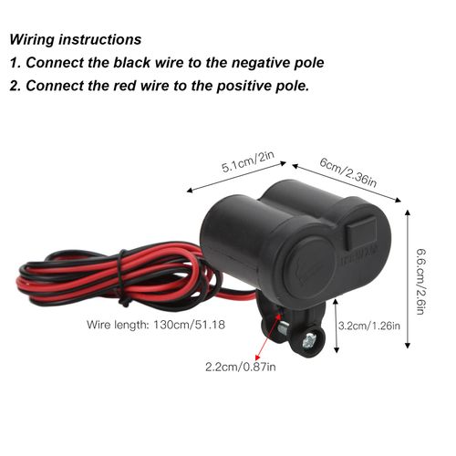 Motorcycle Phone, Motorcycle Handlebar Phone Cigarette Lighter Socket Single USB for Electronic Devices