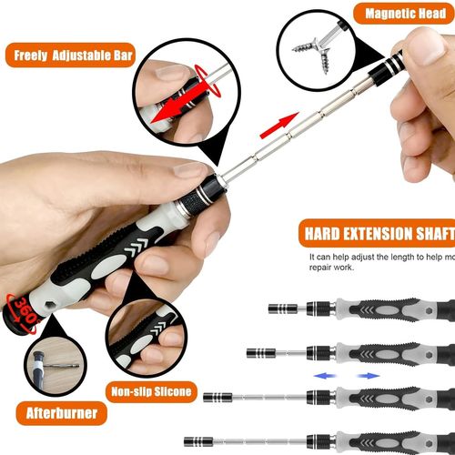 115 in 1 Precision Screwdriver Set, Professional Magnetic Tool Kit for Electronics Repair - Compatible with iPhone, Samsung Phone, Laptop, PC, PS5, Xbox, Nintendo Switch, Glasses & Watch
