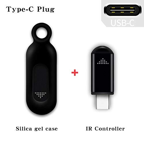 Smartphone IR Remote Controller Adapter for iPhone and for Android Smart Phone Mini Infrared Universal Control All in One Air Conditioner/TV/DVD/STB (Black-Type C)