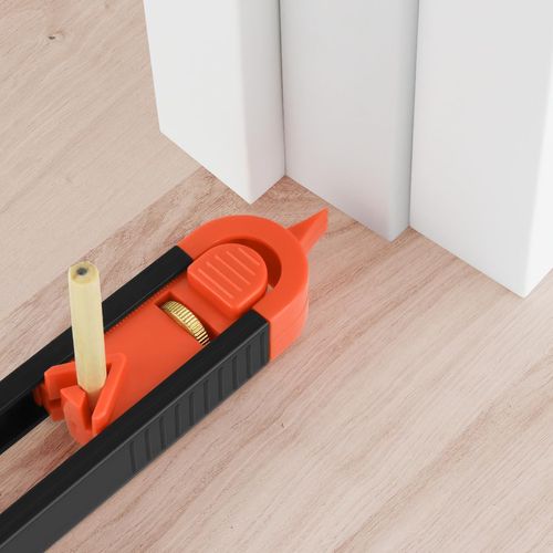 Precise Contour Scribe Tool with 2 Pencil, Upgrade Contour Measuring Tool with Adjustable Lock for Woodworking Finish Carpenter, DIY Handyman, Construction