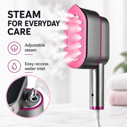 2 in 1 Handheld Garment Steamer , and Iron for Clothes Travel Size, 1200W,15s Fast Heat-up,Large Ceramic Heat Panel,Fabric Wrinkle Remover for Home