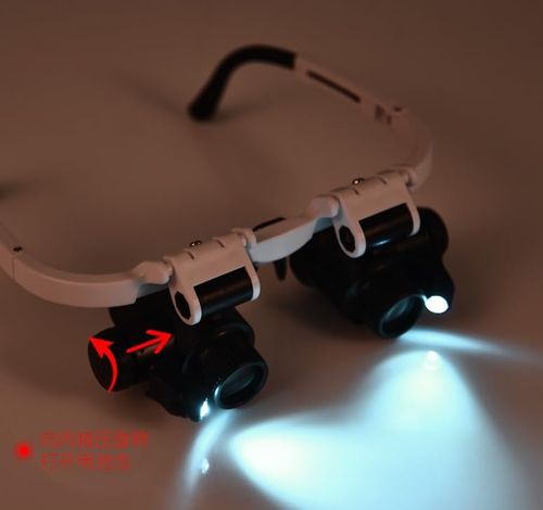 Magnifying Glasses 8X 15X 23X Magnifier LED Headband Glass Eye Magnifying Repair Tool Watchmaking Coin Stamp Currency Book Errors Jewelry Necklace Magnifier Glasses Beading Biology Loupe Microscope
