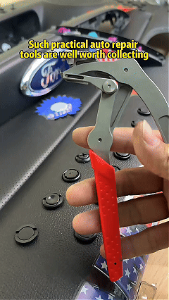 Car Clip Pliers, Panel Clip Removal Tool for Plastic Fasteners, Red, No‑Damage Plastic Fastener & Push Pin Pliers Removal Tool, for Car Trim Removal Tool, Door Panel, Bumper, Fender