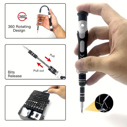 115 in 1 Precision Screwdriver Set, Professional Magnetic Tool Kit for Electronics Repair - Compatible with iPhone, Samsung Phone, Laptop, PC, PS5, Xbox, Nintendo Switch, Glasses & Watch