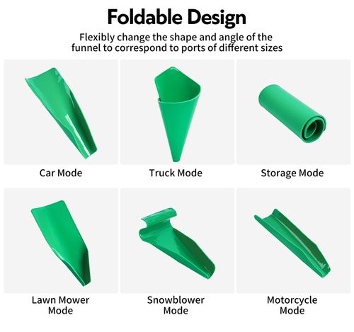 Flexible Oil Funnels （2pcs,1 large 1 small）