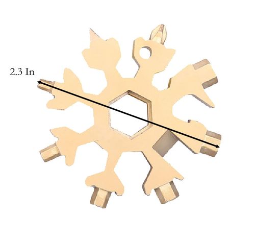 18 In 1 Snowflake Wrench, 4 Pcs 4 Color Zinc Alloy Multi-function Screwdriver and Bottle Opener