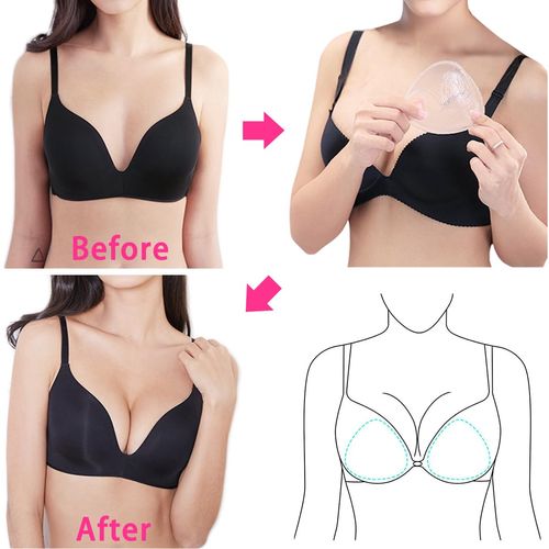 Women's Silicone Filled Push-Up Pads Push-up Breast Pads swimsuit and bra inserts