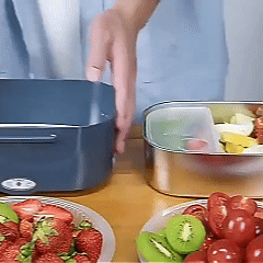 Electric Lunch Box Food Heater - Leakproof Portable Food Warmer heated lunch box for adults for Car/Home/Truck with 1.5L Removable Stainless Steel Container