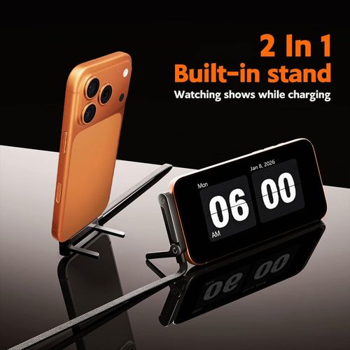 USB C to USB C Invisible Stand Charging Cable，240W Fast Charging Cable 4.9FT，Built-in Phone Support Fast Charging Cord for Gaming Office Travel
