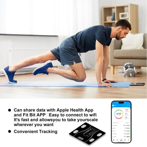 Intelligent Body Fat Scale, a Simple and Practical Digital Scale That can be Connected to a Mobile Digital Bathroom Scale to Display BMI, Body Fat, Muscle Mass, and Durable Weight Scale