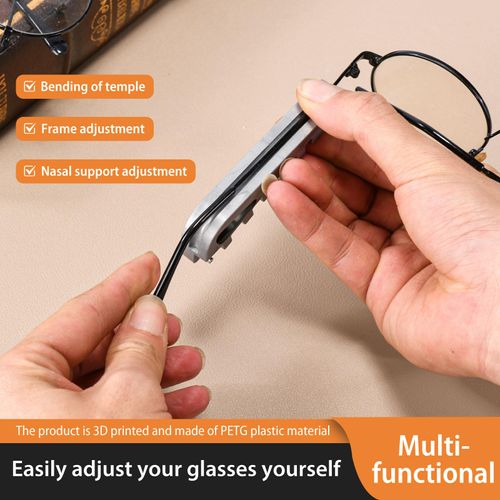 2PCS Eyeglass Frame Adjustment Tool, Eyeglass Frame Bender & Temple Arm Repair Tool, Professional Glasses Adjustment Kit for DIY Glasses Repair at Home