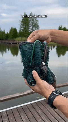 Foldable Fishing Trap Collapsible Hexagon 6 Hole Fishing Bait Trap Portable Minnow Crayfish Crab Crawdad Shrimp Net Cage Accessories