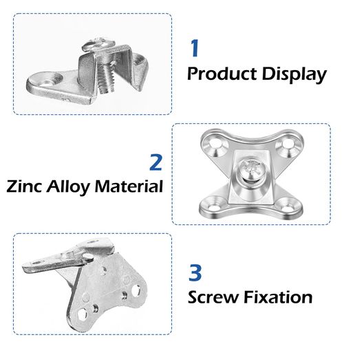 20 Pack L Bracket, Detachable Corner Brace, Heavy Duty Butterfly Metal Brackets with 80 Pcs Screws, Right Angle Support for Wood Furniture Cabinet Shelves Table Chair Bed, Silver