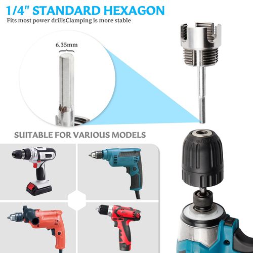 3Pcs PVC Pipe Threader Kit, 1/2, 3/4 and 1 Inch Pipe Thread Cutting Tool, Integrated Internal and External, Pipe Tapping and Threading Tool, Electric Drill Style Dual Function, PVC Cutting Tool
