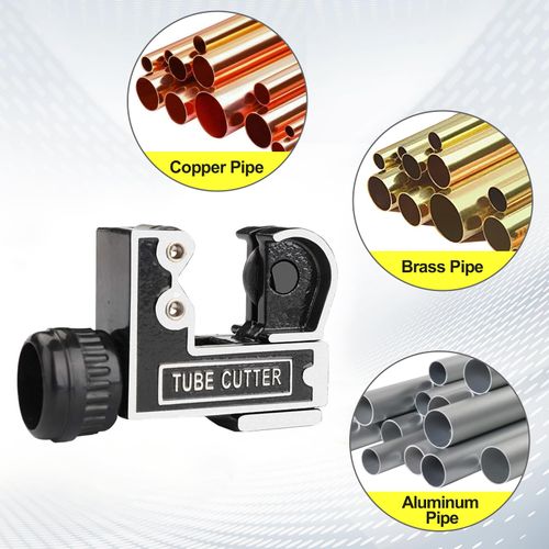 Mini Pipe Cutter Tool 1/8'' to 1-1/8'' (3-28mm) Tube Cutter,Cuts Copper, Brass, Aluminum Pipe, for Plumbing, HVAC Work, Automotive Repairs, DIY Projects