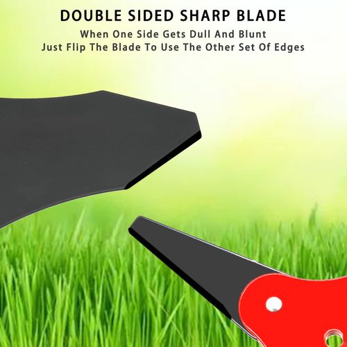 2PCS 6 Steel Razors Trimmer Head Reversible Metal Mn65 Weed Eater Blades, Brush Cutter Blades Professional Grass Trimmer Head Replacement with 1 Pack 6 Teeth Adapter Kit for String Trimmers