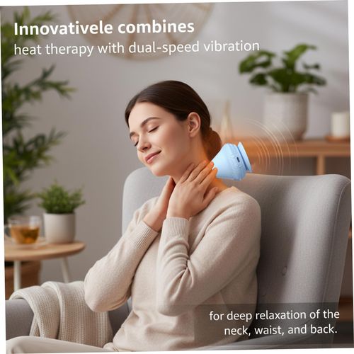 Heating & Vibrating Massage Ball for Back with Suction Cup, Electric Fascia Muscle Relief Ball for Back, Neck, Shoulder, Body Relaxation