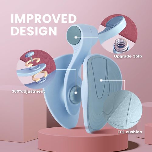 Inner Thigh Exerciser, Thigh Trainer & Pelvic Floor Exercise Devices for Women and Men, Hip Glute & Leg Toner, Non-Slip Stable Design Home Gym Equipment for Home Workout