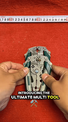 16 in 1 Multi Tool Multifunctional Folding Pliers Heavy-Duty Collapsible Electrician's Wire Stripper, Crimper & -Grade High Carbon Steel Tool Suitable for All Electrical Work, Precision Wire Strippin