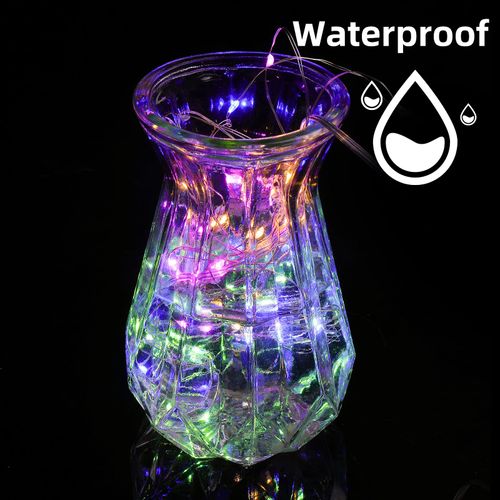 Fairy Lights 66ft 200 LED USB Twinkle String Light Plug in Silver Wire Lights with Remote 8 Modes Outdoor Waterproof Starry Lights DIY Party Wedding Christmas Decoration（Multicolor）