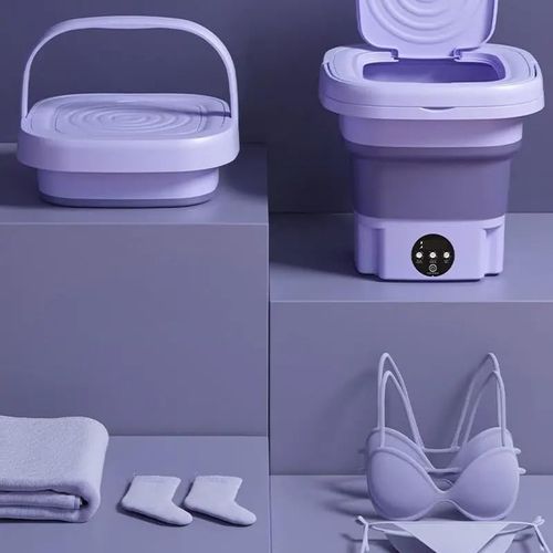 Washer Machine 8L Portable Washing Mini Foldable Sock Underwear Panties Retractable Household Washing Machine with Spinning Dry Washing Machine