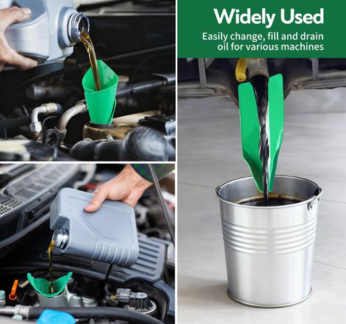 Flexible Oil Funnels （2pcs,1 large 1 small）