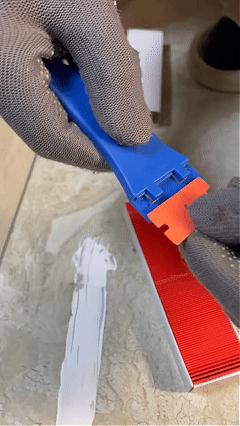 Plastic Razor Blades Scraper Tool - 2 Pack Wall Paint Remover with 100 Pcs Plastic Blades Kit No Scratch Car Window Glass Wood Sticker Removal Floor Stove Kitchen Vinyl Adhesive Decal Tape Cleanings