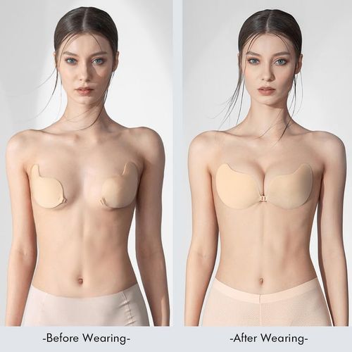 Adhesive Bra Strapless Sticky Push up Reusable Invisible Bra for Backless Dress