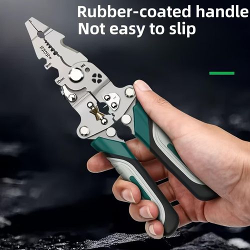 16 in 1 Multi Tool Multifunctional Folding Pliers Heavy-Duty Collapsible Electrician's Wire Stripper, Crimper & -Grade High Carbon Steel Tool Suitable for All Electrical Work, Precision Wire Strippin