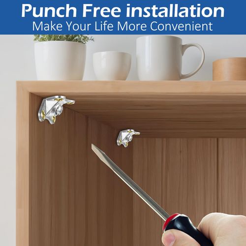 20 Pack L Bracket, Detachable Corner Brace, Heavy Duty Butterfly Metal Brackets with 80 Pcs Screws, Right Angle Support for Wood Furniture Cabinet Shelves Table Chair Bed, Silver