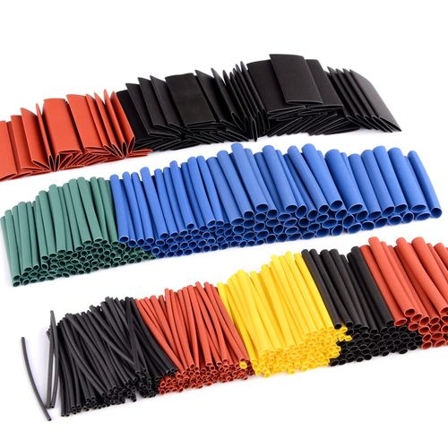 Waterproof Heat Shrink Tube , Heat Shrink 2:1 Electric Insulation Tube Kit 45mm Flame Retardant Wrap Cable Sleeve 560pcs 5 Colors 12 Sizes with Storage Box