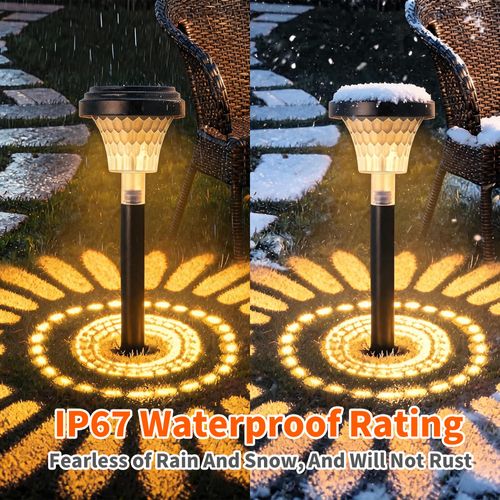 Solar Pathway RGB for Decorative Walkway, Garden, Patio, Driveway. RGB& Warm Lights,Ip67 Waterproof, 10-Hour Ultra-Long Illumination, Intelligent Night-Time Activation