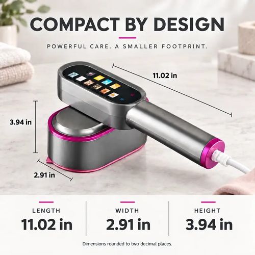 2 in 1 Handheld Garment Steamer , and Iron for Clothes Travel Size, 1200W,15s Fast Heat-up,Large Ceramic Heat Panel,Fabric Wrinkle Remover for Home