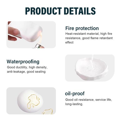 10PCS Eco-Friendly Sticky Sealant Clay, Quick Curing & Strong Adhesion, Waterproof Oil-Resistant Pest Control Sealant for Air Conditioner Holes Wall Cracks Pipes