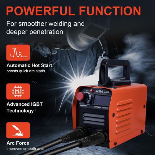 Mini Welding Machine, Upgraded Welder Machine , Portable Stick Welder MMA-250A, IGBT Inverter with Hot Start, Arc Force, Anti-Stick