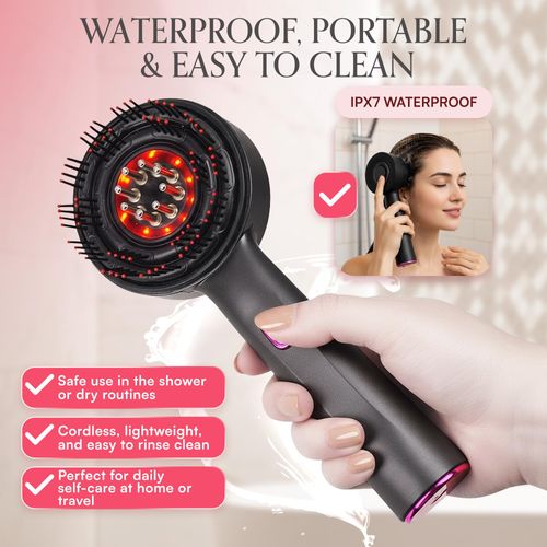 3-in-1 Electric Scalp Massager – Cordless Head Massager & Hair Oil Applicator, with Easy-to-Clean Magnetic Oil Dispenser - Scalp Brush for Home & Travel, Women and Men