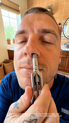 Manual Nose Hair Trimmer for Men & Women – No Battery,Nose Hair Clippers for Men & Women, Nasal Trimmer & Ear Hair Remover, Stainless Steel Eyebrow Tool, Professional Grade
