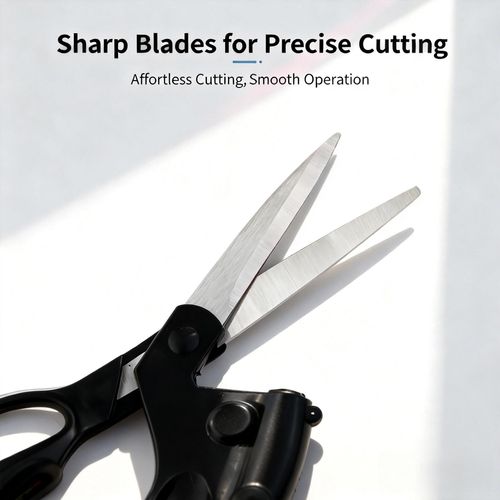 Laser Guided Fabric Scissors, Visual Laser Guide for Assisted Straight Cutting, Ergonomic Handle for DIY Crafts Fabric, Paper and Light Leather