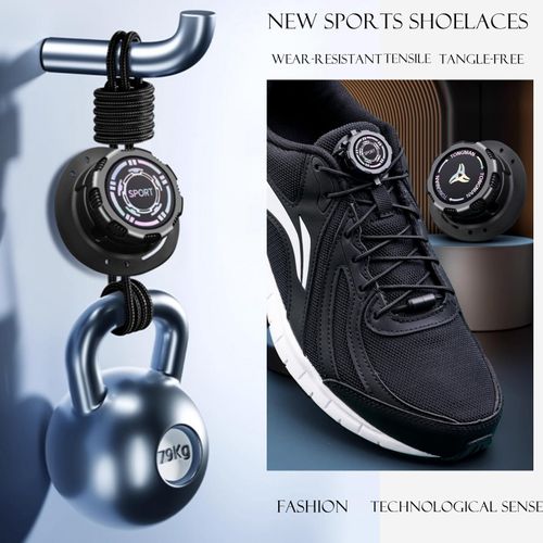 Rotating No Tie laces - Automatic Lock Buckle laces,4ft Tieless Shoe Laces Tennis Shoes Sneakers Unisex,Suitable for both children and adults