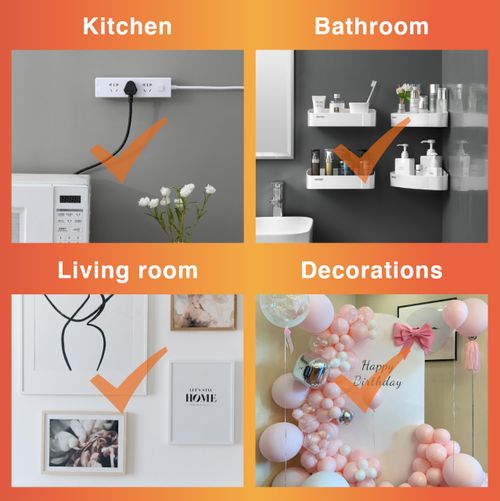 Picture Hanging Strips ,15&10 lb , 48 Pairs (24-L, 24-M, 96 Strips), No Tools Damage-Free Removable Picture Hangers, Heavy Duty Wall Hangers for Frame Hanging and Home Decor, No Tools, Waterproof