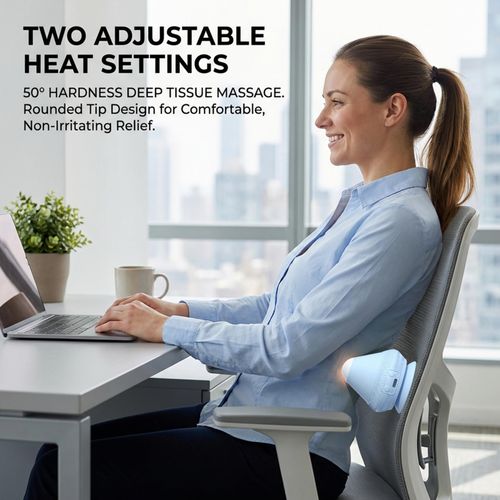 Heating & Vibrating Massage Ball for Back with Suction Cup, Electric Fascia Muscle Relief Ball for Back, Neck, Shoulder, Body Relaxation