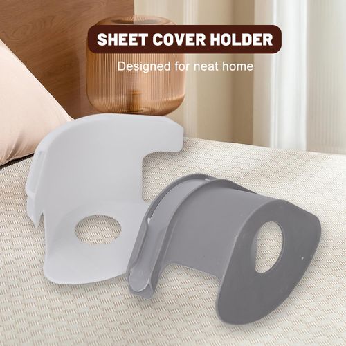 4 Pack Bed Sheet Holder Strips, Locking Clips, Corner Fitted for All Mattress Sizes, Heavy Duty Elastic Straps, Keep Sheets Firm & Tight, No Slipping or Wrinkles, Durable Bedding Accessories
