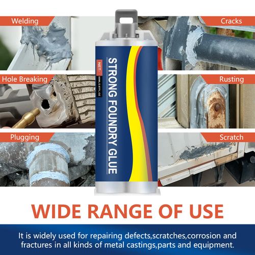 3Pcs Enhanced casting glue, Metal Repair Glue, Casting Repair Glue, High Temperature Resistant Liquid Metal Welding Filler for Metal Casting Defect, AB Glue new semi