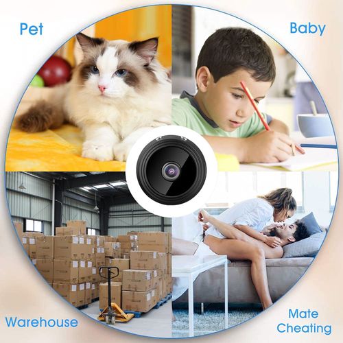Small Camera Spy Camera WiFi Home Security Camera Mini Hidden Camera Video Recorder Night Vision Live Feed Playback Phone App Control Nanny Cam Pet Camera