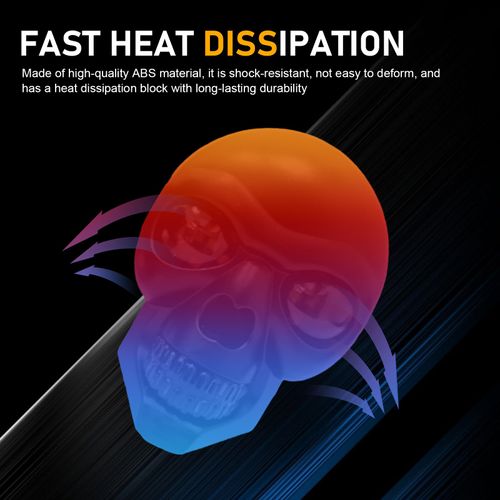 2PCS LED Motorcycle Turn Signal Light, Waterproof Skull Head Warning Light Decoration, 10 mm Screw Blinkers Indicator Replacement part (White for Constant On, Yellow for Turning）