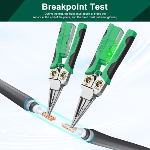 Pro 8-in-1 Wire Stripper/Cutter with Voltage Tester & Dual Alarms - Heavy Duty 12-250V AC/DC Electrical Tester for Hot/Neutral Wires - Electrician, HVAC, Car Repair Tool