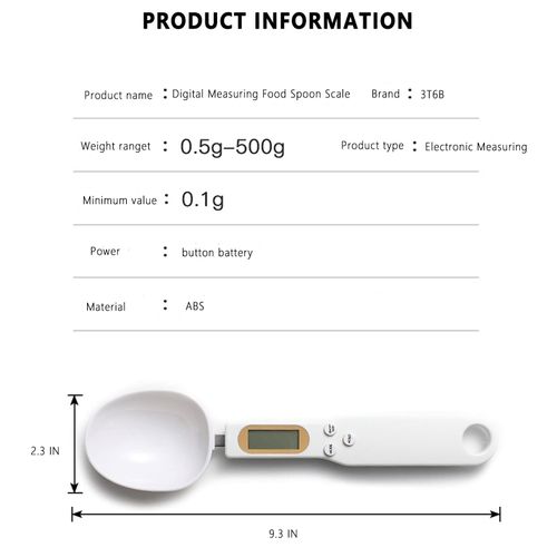 Digital Measuring Spoon Electronic Scale Spoon Weighing for Food Coffee Powder Tea Ingredients Spice Kitchen Gram Measuring Spoons High Precision 0.1g Mothers Day Gifts Baking