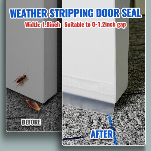 Weather Stripping Door Seal - Draft Stopper for Windows Doors, 33Ft Seals Gaps up to 1in, Stops Heat Cold Escaping, Boosts HVAC, Blocks Wind Dust Insects, Strong Adhesive, Easy Trim Install